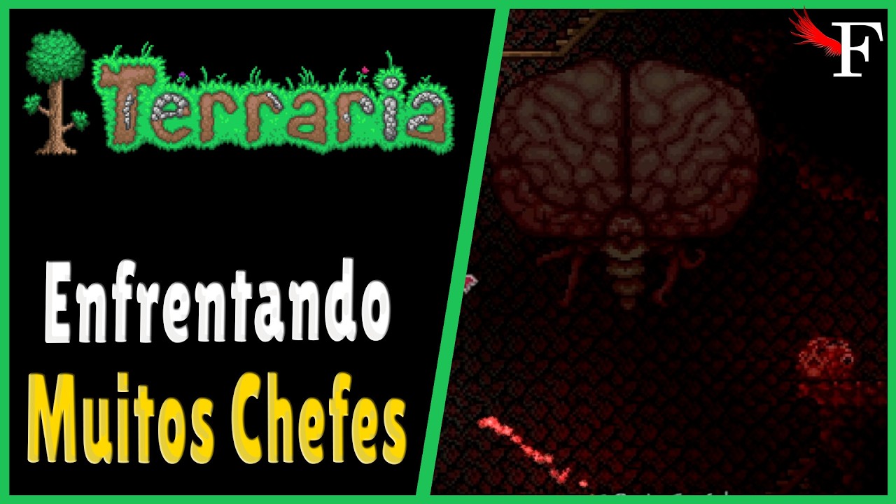 Derrotando o PRIMEIRO CHEFE! - Terraria - #6 PTBR