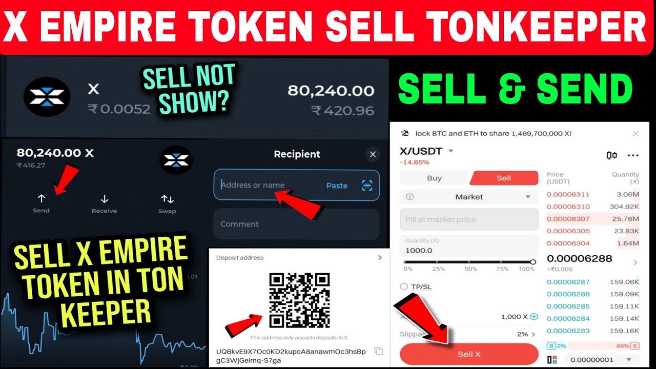 X Empire Token Sell In Ton Keeper | X Empire Token Send From Ton Keeper Se X Empire Token Sell Kare