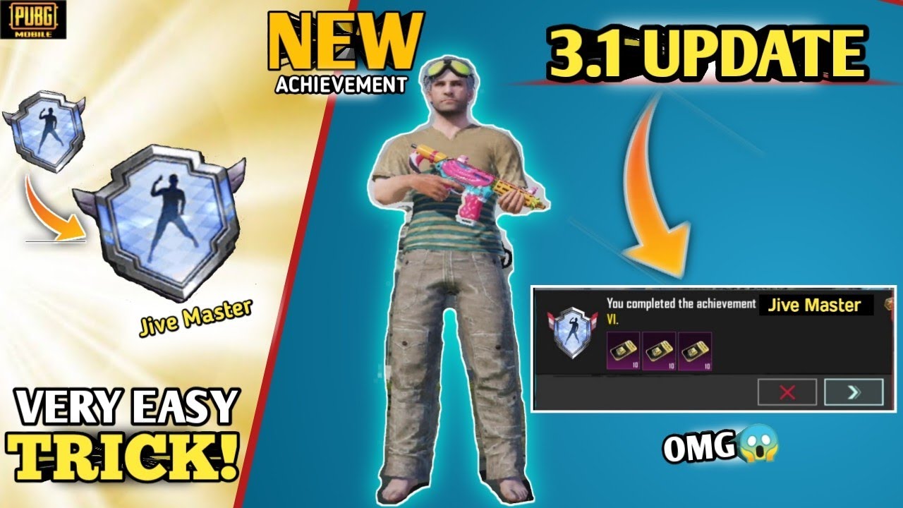 How To Complete (Jive Master) Achievement in PUBG Mobile 🤯 | New 3.1 update Pubg achievement🔥