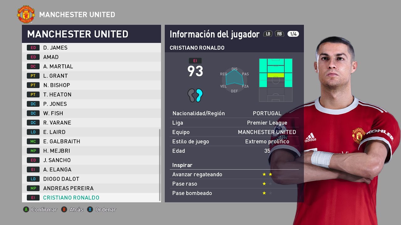 Cristiano Ronaldo Manchester United PES 2022 PC [ONLY PC/SOLO PC]