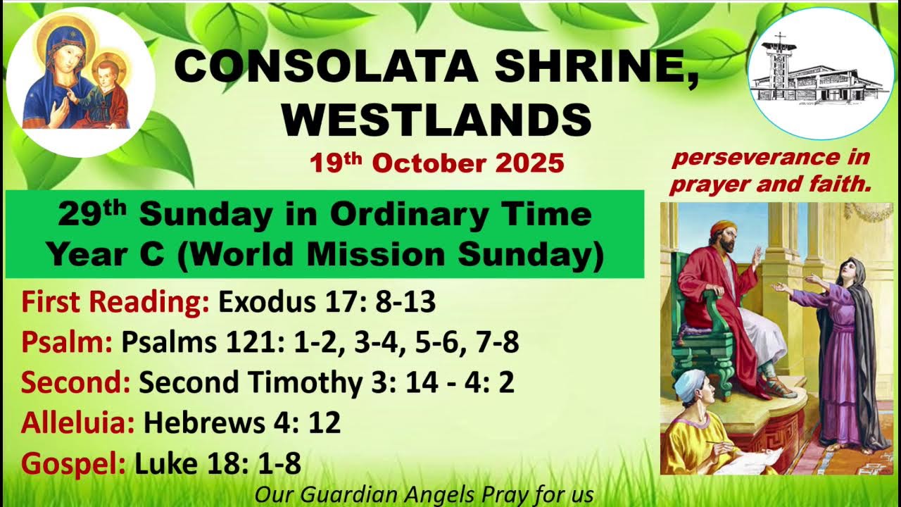 Consolata Shrine Live  19/10/2025  :00 M,  29th Sunday in Ordinary Time Year C