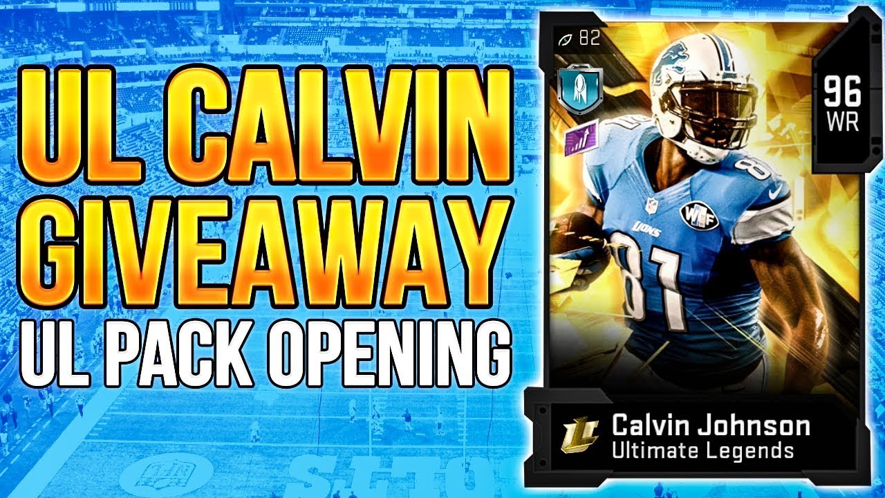 Weekly Giveaway #1 | ULTIMATE LEGEND CALVIN JOHNSON | MUT 20 UL PACK OPENING