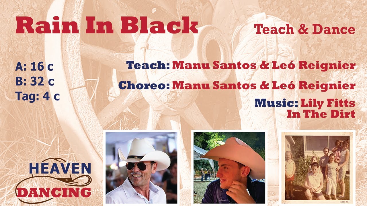 RAIN IN BLACK - Line Dance (Teach & Dance)