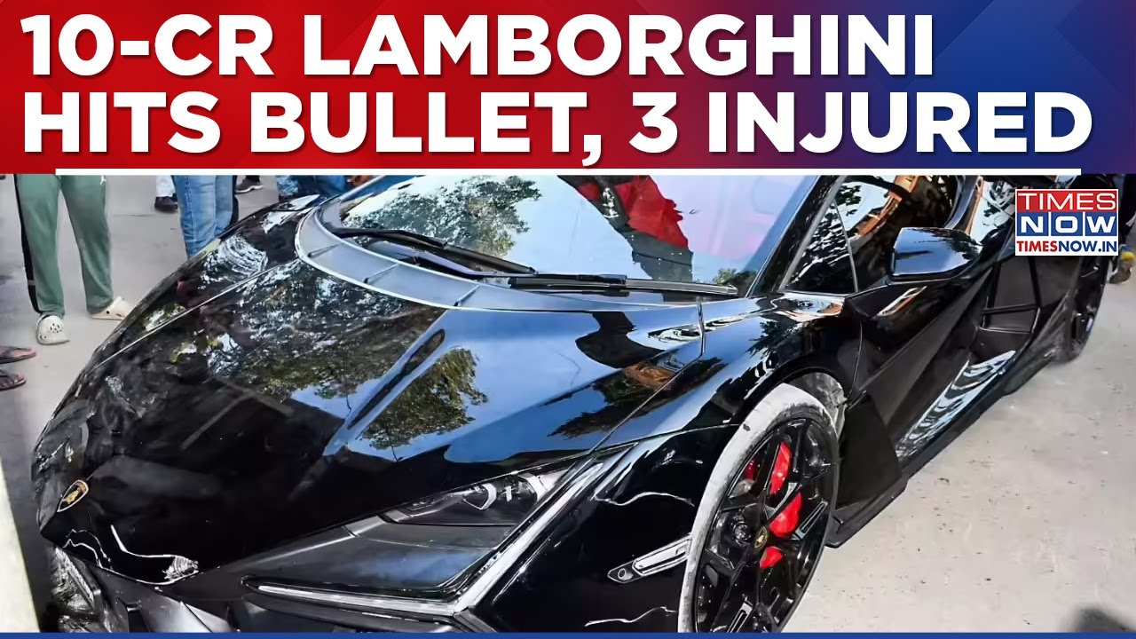 10-Cr Lamborghini Wreaks Havoc In Kanpur, DL Number Super Car Rams Into Bullet & Crashes Into Pole