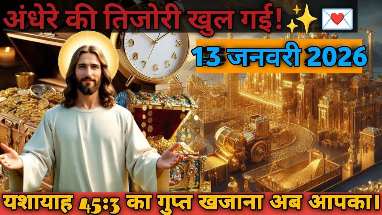 🔴✨Start Your Day With This Prayer ​🪙 महा-प्रकटीकरण: अंधेरे की तिजोरी खुल गई! — यशायाह 45:3 का खजाना🪙