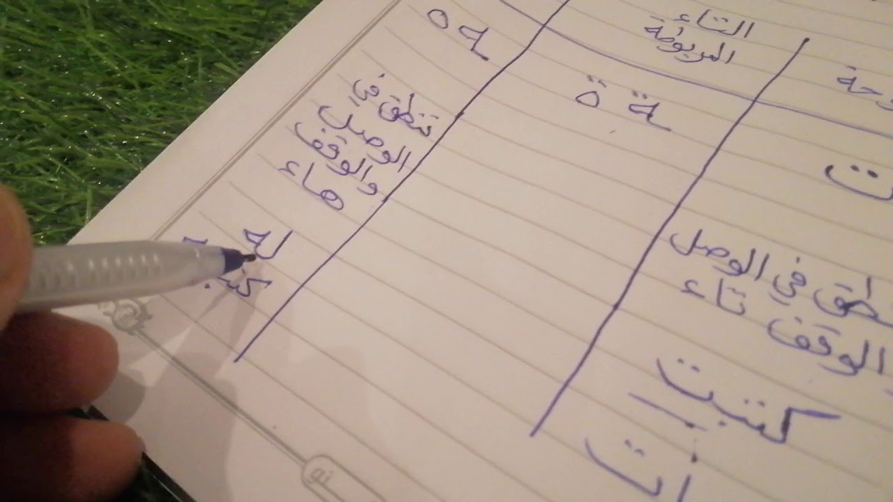 رسم التاء المفتوحة و التاء المربوطة الرسم الإملائي الصف الأول المتوسط لمادة لغتي الخالدة