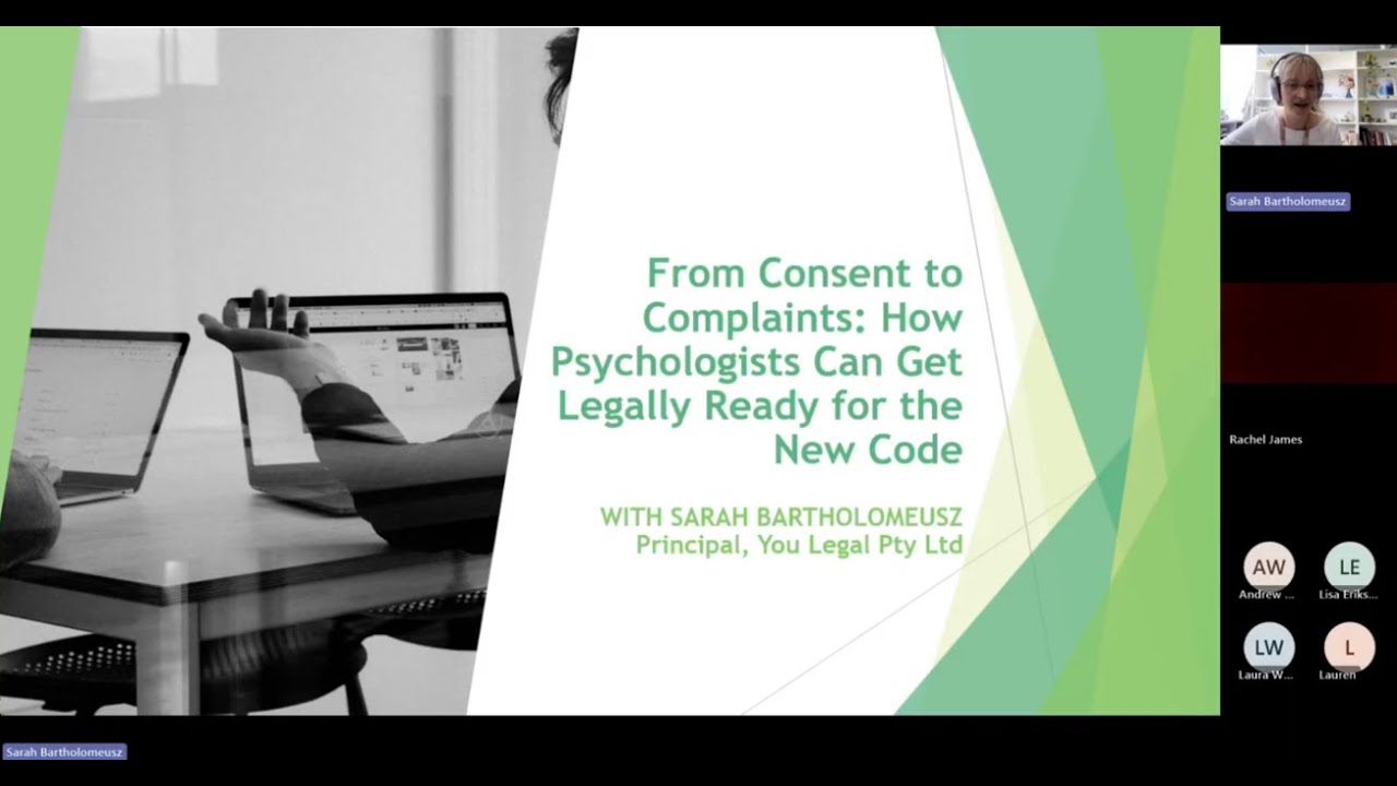 From consent to complaints: How psychologists can get legally ready for the new Code