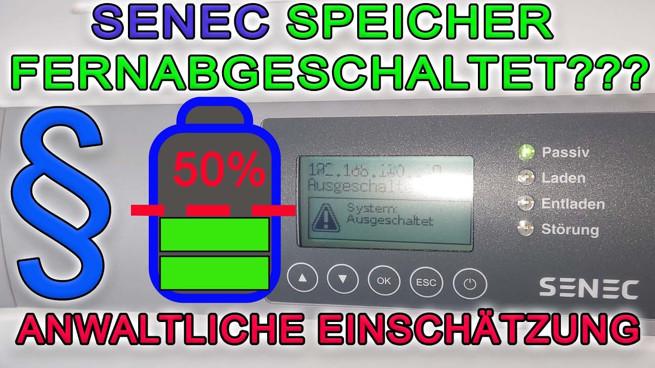 SENEC 👉 Neuer Vorfall mit Batteriespeicher 💡👉 Anwaltliche Einschätzung zu der Situation.