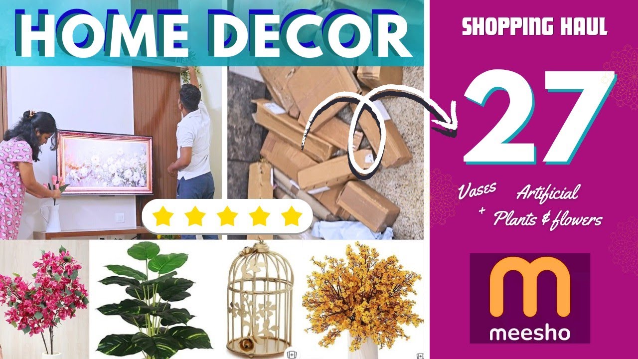 தமிழில் 🔥 | MEESHO Artificial Plants, Flowers, Vases & Planters - mostly under Rs.250 😱💕