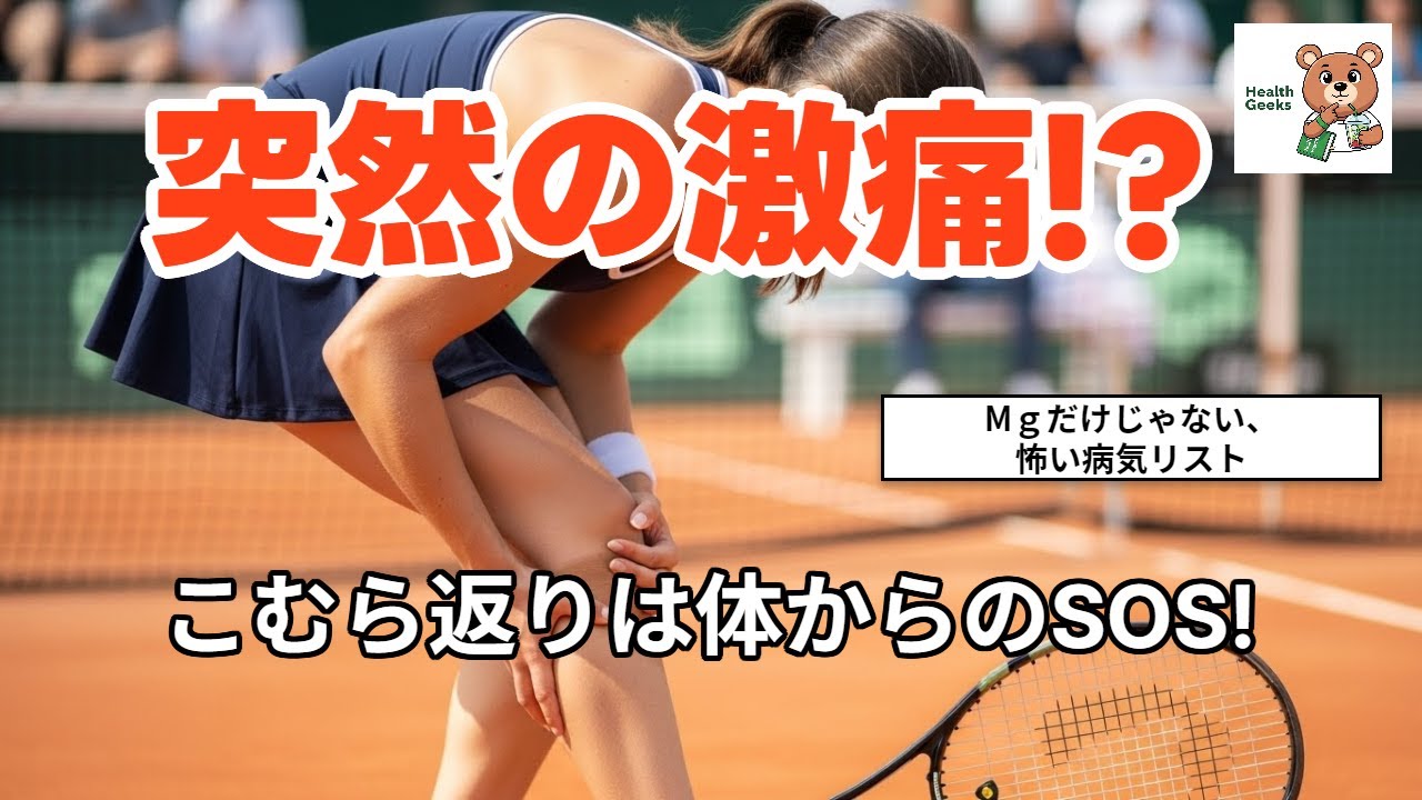 【足のつり完全攻略】マグネシウム不足だけじゃない？怖い病気を見分けるチェックリスト｜#こむら返り #足がつる #筋肉SOS #マグネシウム不足 #健康 #予防医学 #睡眠改善 #芍薬甘草湯