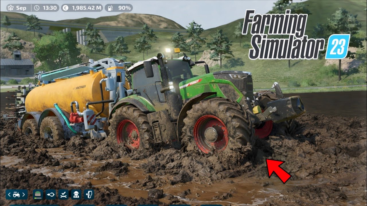 Fs 23 Slurry Tanker Stuck In Mud ! Farming Simulator 23 ! Timelapse #fs23 