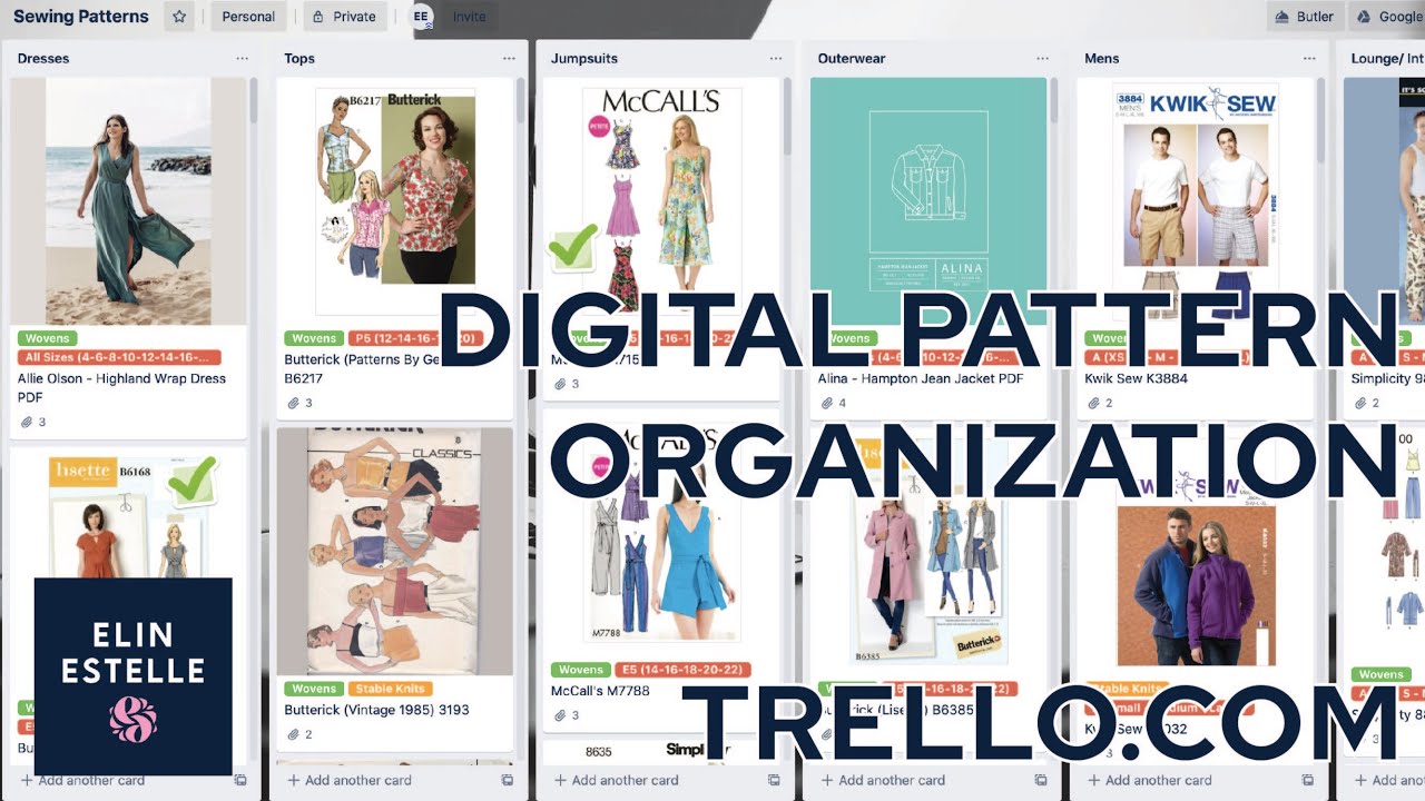 HOW I ORGANIZE MY SEWING PATTERNS DIGITALLY USING TRELLO