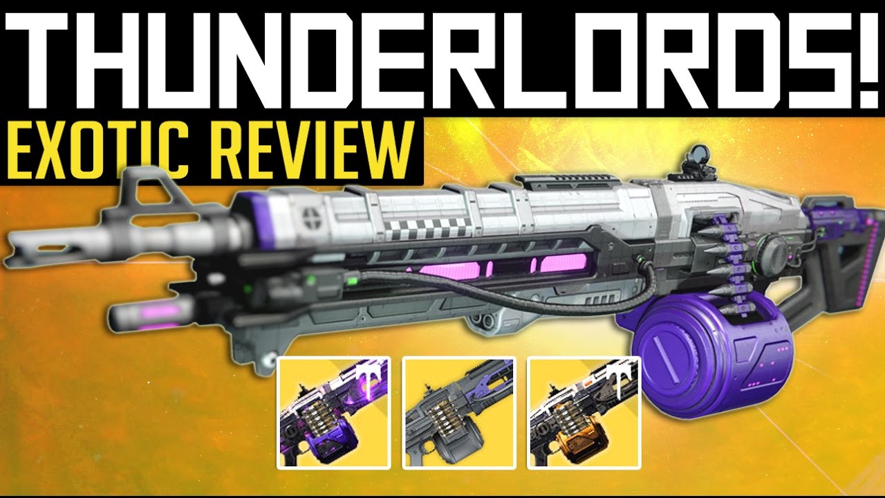 Destiny | NOVA MORTIS, ABBADON & THUNDERLORD! - Exotic Machine Gun Review (The Dawning)