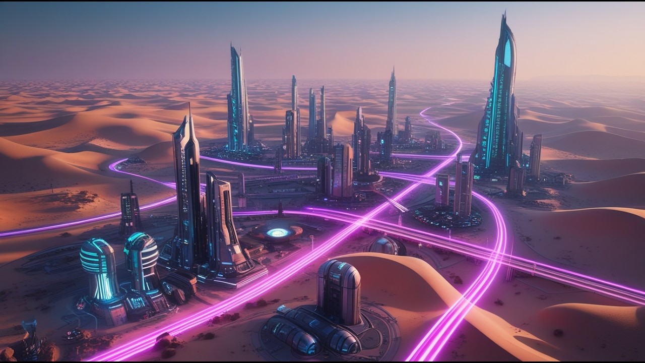 Cyberpunk Outer Space Cities – 1 Hour Ambient AI Dreamscapes (4K)