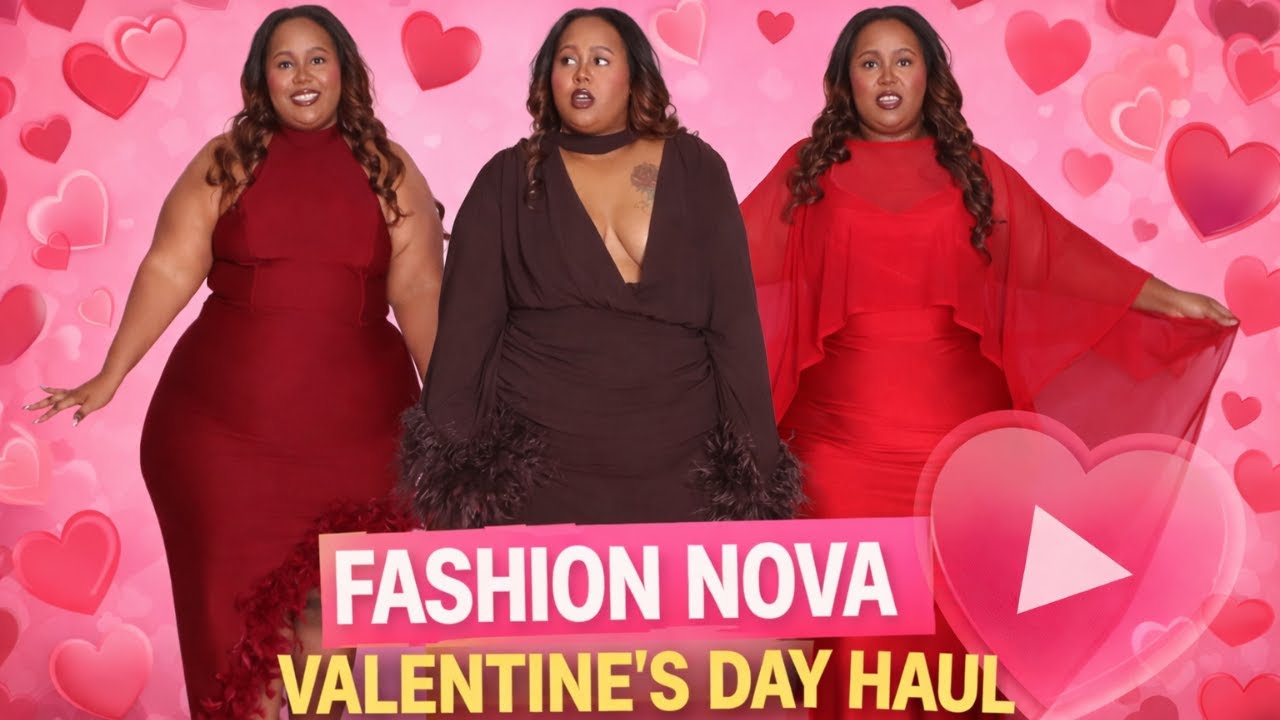 Примерка одежды от Fashion Nova ко Дню святого Валентина