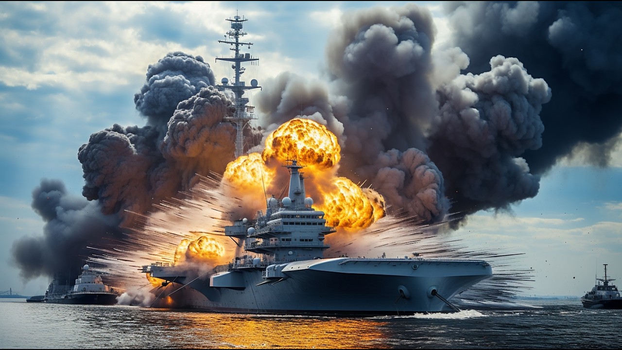 15 минут назад: российский пилот Су-57 уничтожил гигантский авианосец США в Красном море