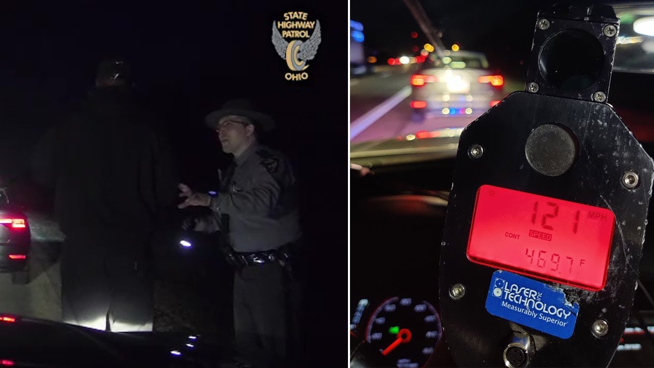 Ohio State Highway Patrol pulls over driver clocked at 121mph