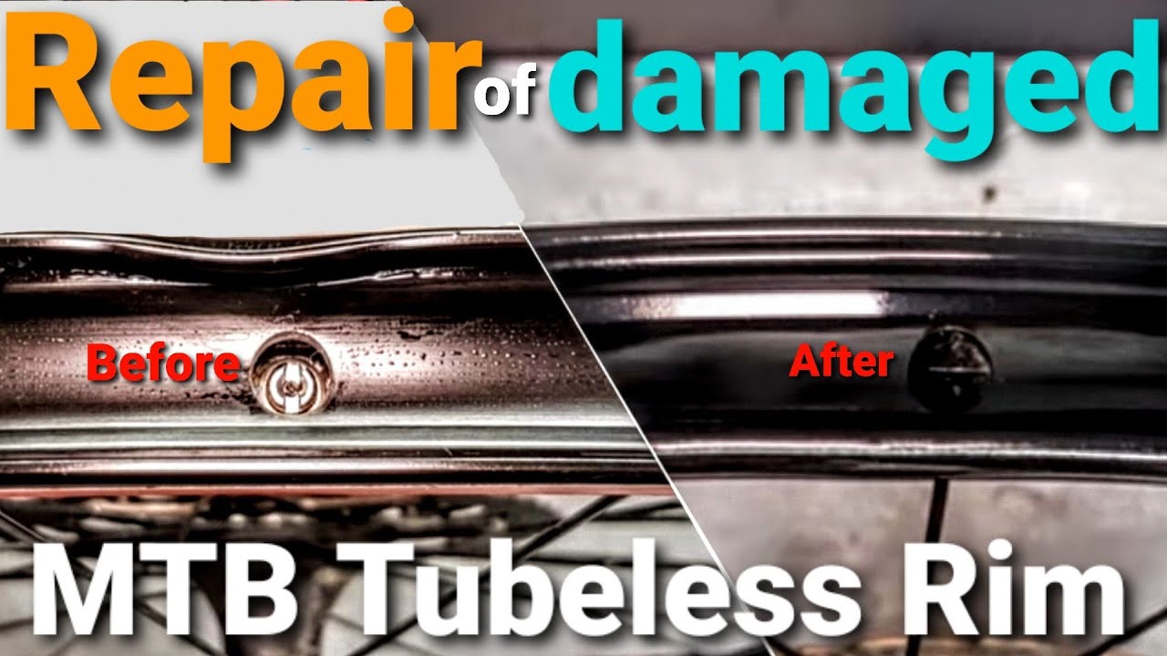 MTB tubeless rim repair