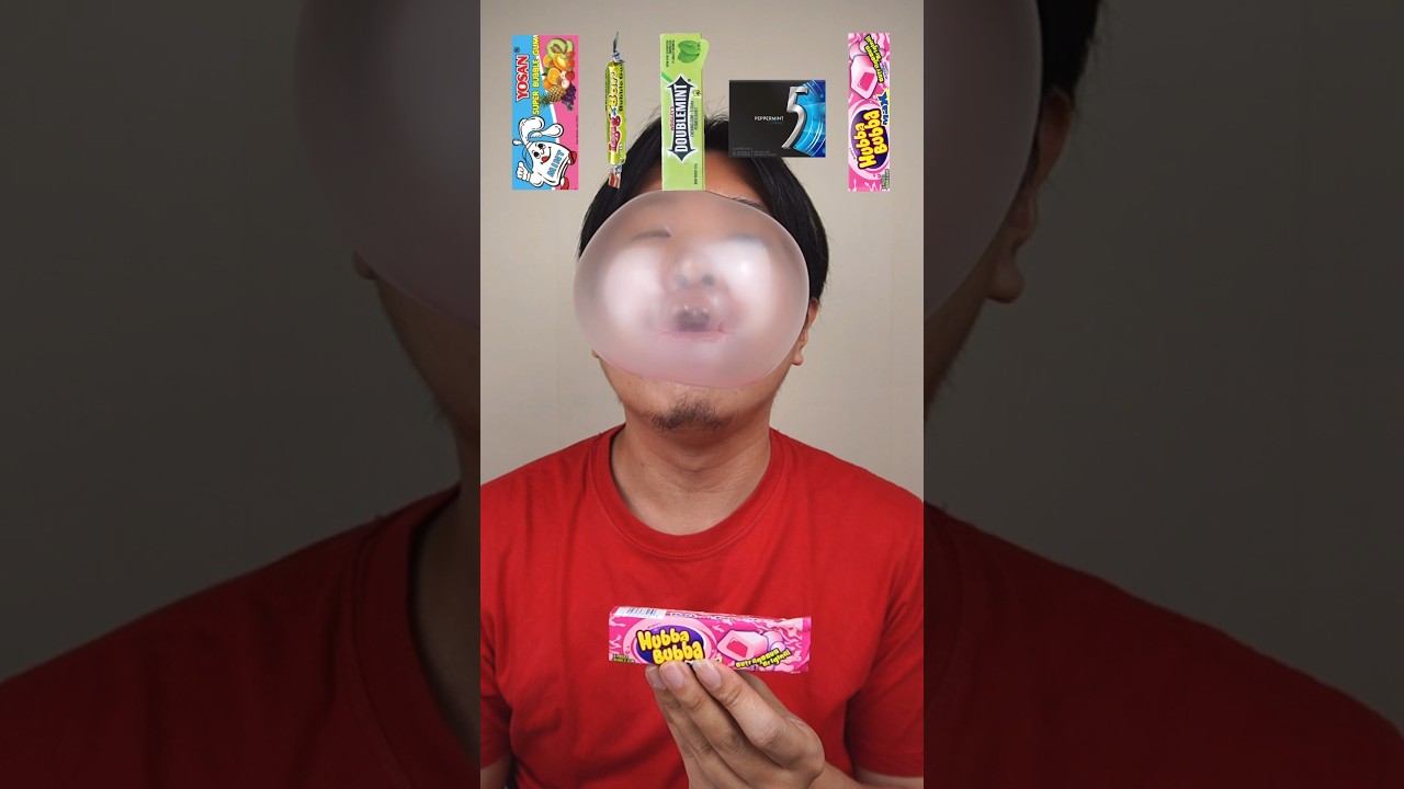 EATING VARIOUS BUBBLE GUM #asmr #mukbang #shorts