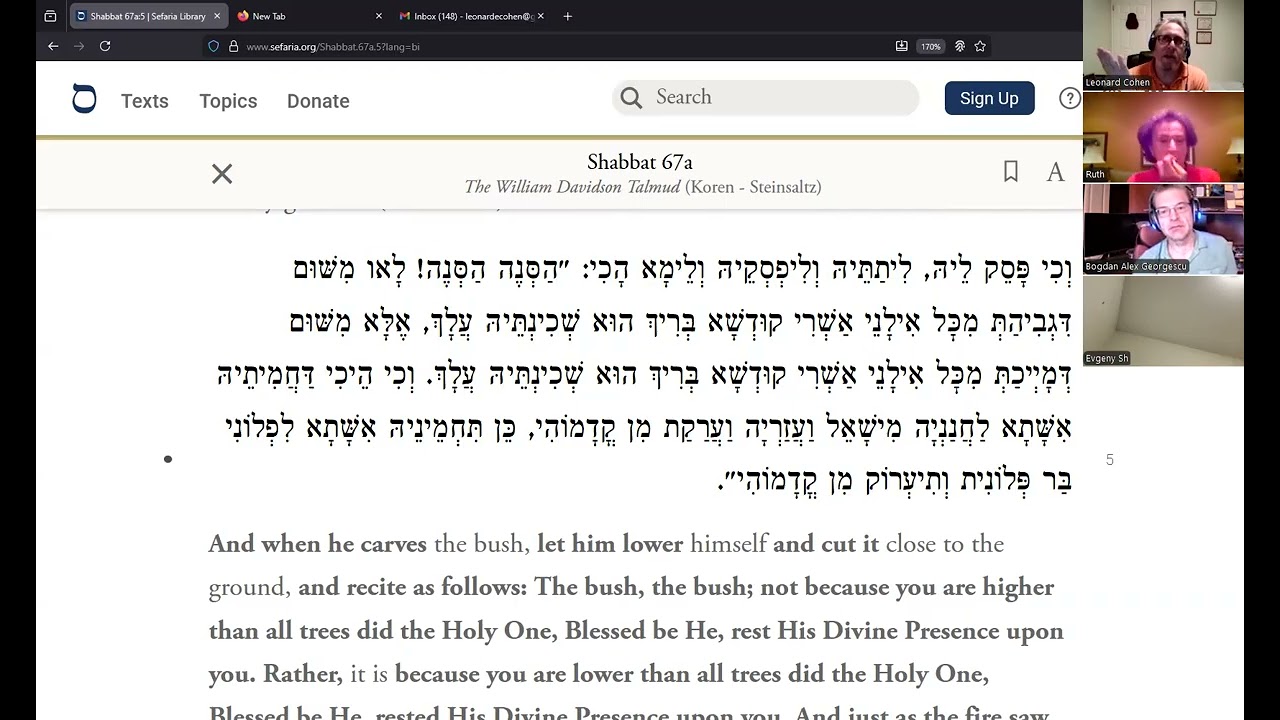 Talmud class Shabbat 66b
