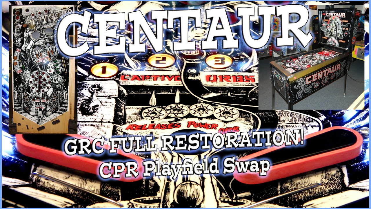 CENTAUR Pinball Machine ~ GRC Restoration ~ CPR Playfield Swap ~ Gameplay!