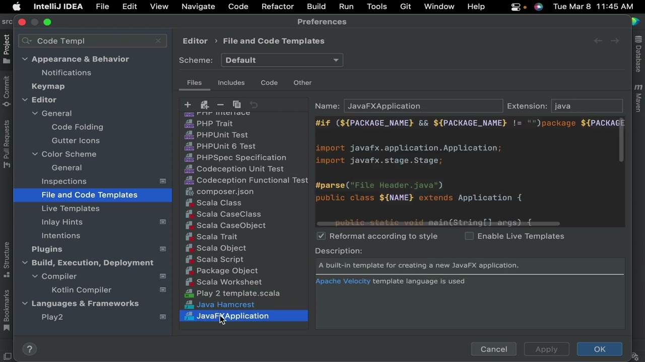 TDD Creating Unit Test Template in IntelliJ