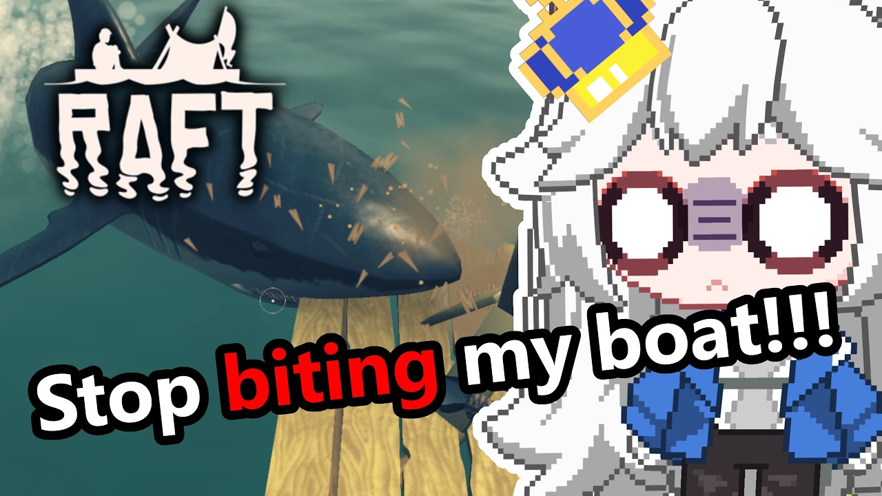 【Raft】 Get off stuped shark!!! 😤 I will not allow you on board!
