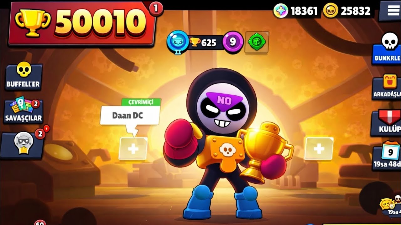 50.000🏆 Kupa oldum 😌/ Kupa yolundaki ödülleri topladık ☺ / Ay şöhreti oldum 😉 / Brawl Stars