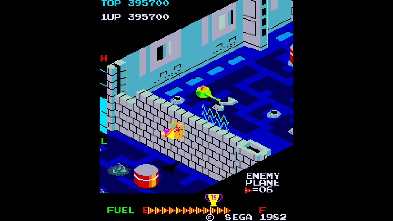 Arcade Game: Zaxxon and Super Zaxxon (1982 Sega)