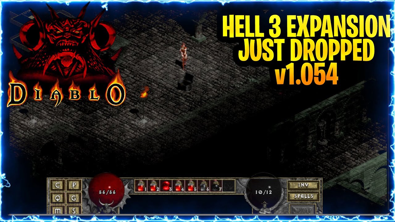 Новое дополнение для Diablo 1: The Hell 3 (вышло сегодня 1.054) (новый обновлённый мод для Diablo 1)