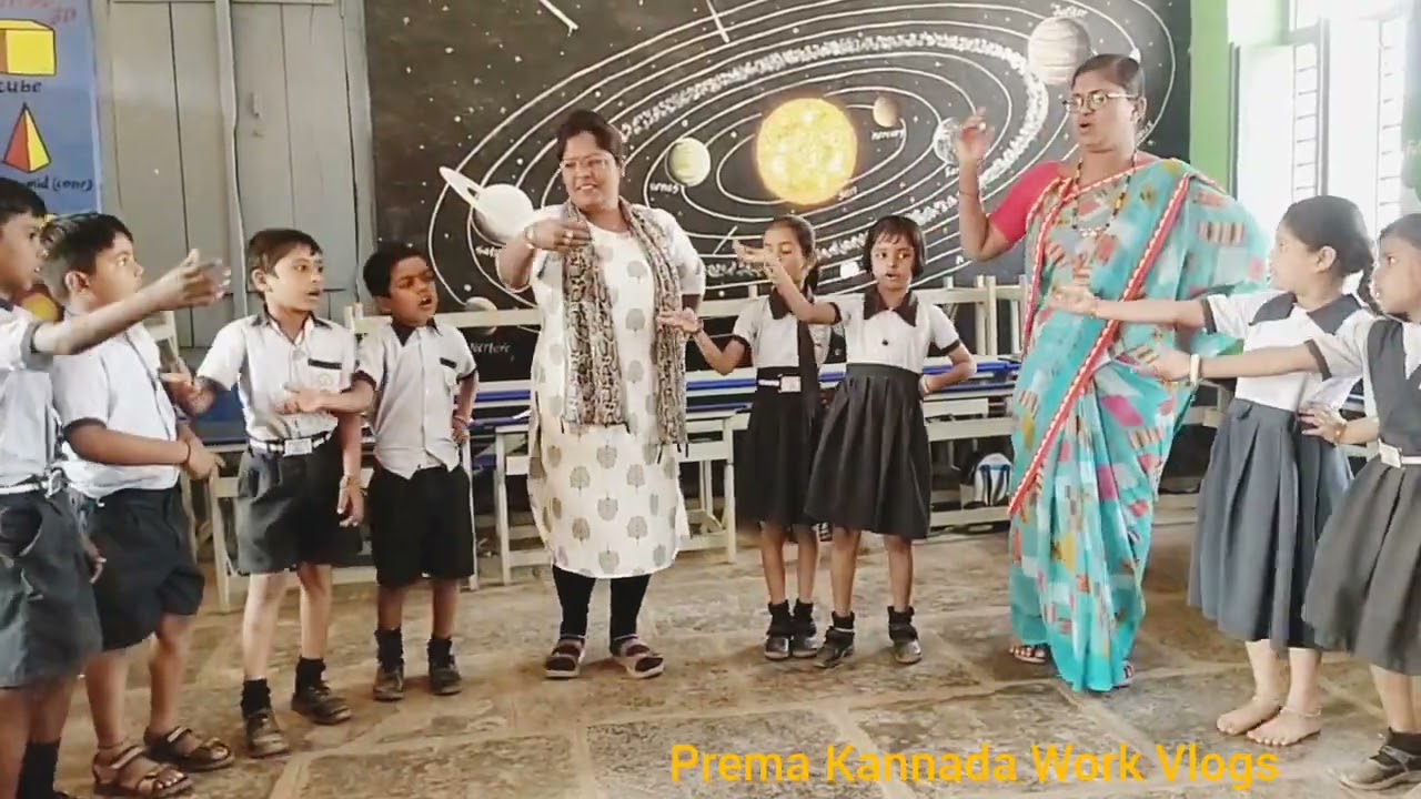 ಗಲ್ಕು ಗಲ್ಕು ಎನ್ನುತ್ತಾ #kannada Abhinaya Geete #school vedio #education #Prema Kannada Work Vlog 