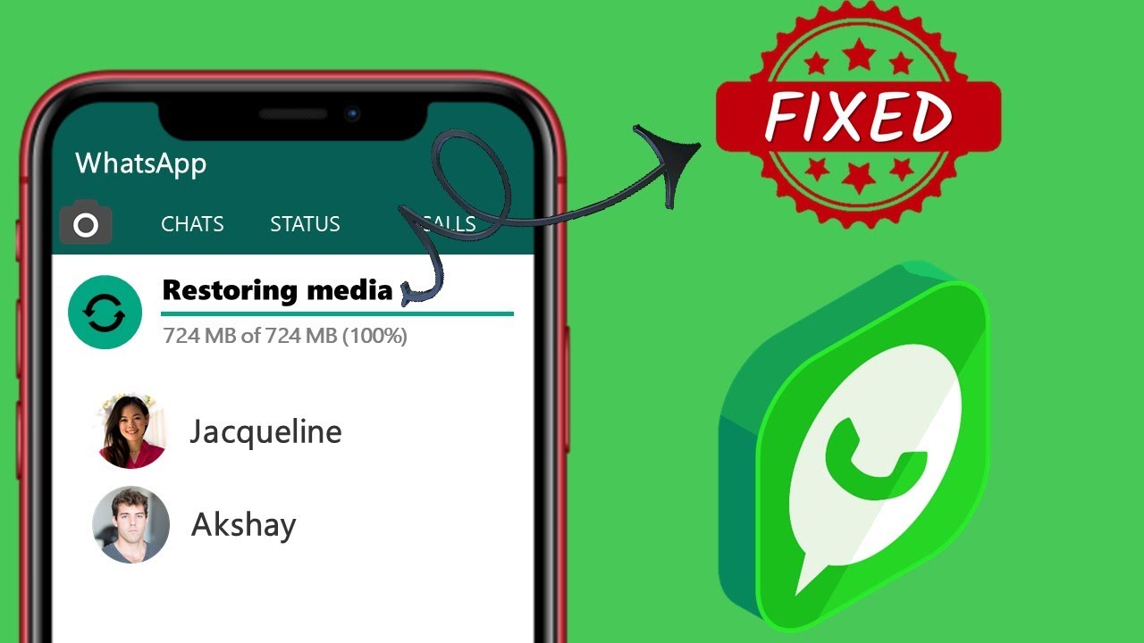 Whatsapp Restoring Media Stuck - Fixed