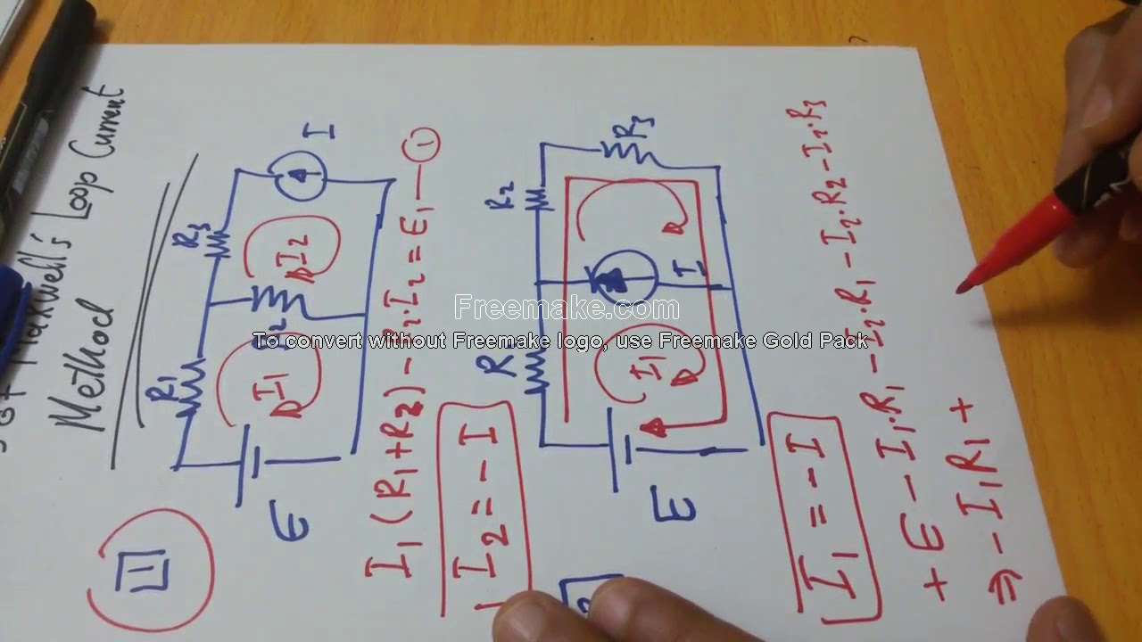 Maxwell's Loop current method: The special cases  ألحالات الخاصة لنظرية ماكسويل