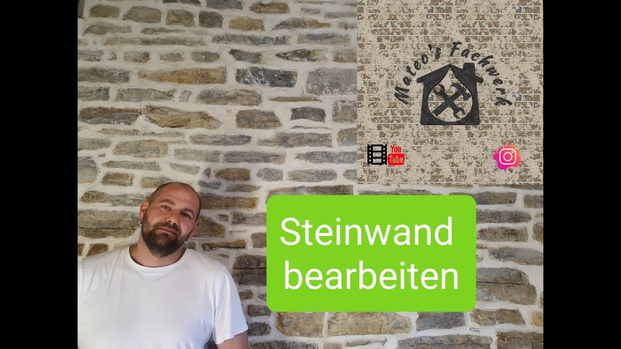 Bruchsteinwand aufarbeiten und verfugen um sie neu strahlen zu lassen. Fachwerkhaus Steinwand DIY