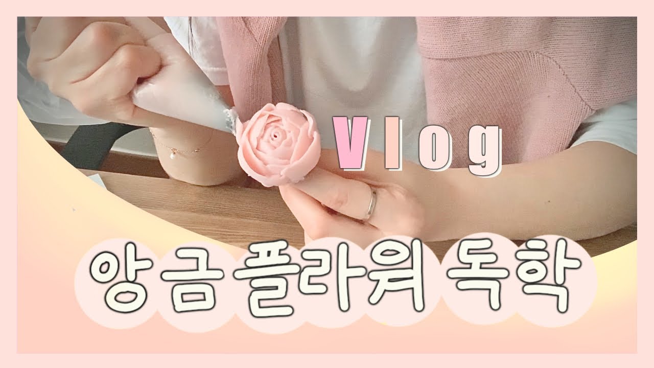 [우물vlog] 앙금플라워독학 새로운취미생활 🌷