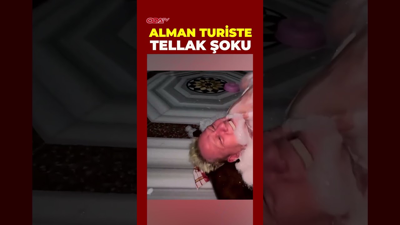 İstanbul'u ziyaret eden Alman bir yayıncı, girdiği T&uuml;rk hamamından canlı yayın a&ccedil;tı