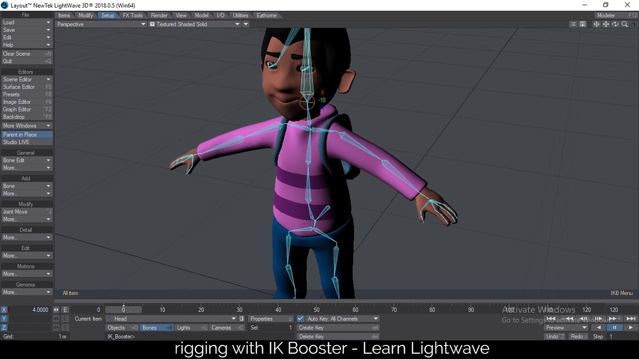 Easy Character rigging with IK Booster | Lightwave 3D Tutorial
