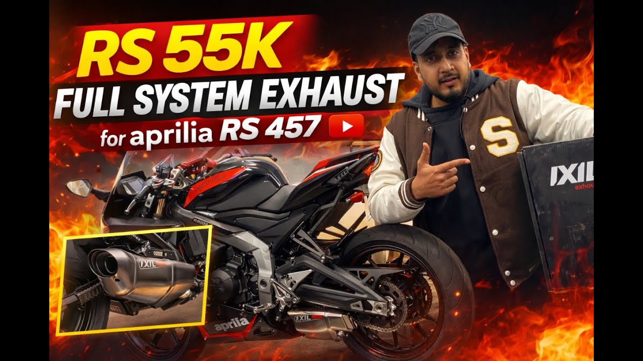 Full System Exhaust 💥 || Aprilia RS 457 😈 || ixil Underbelly Exhaust || Motoking Store || vlog #27