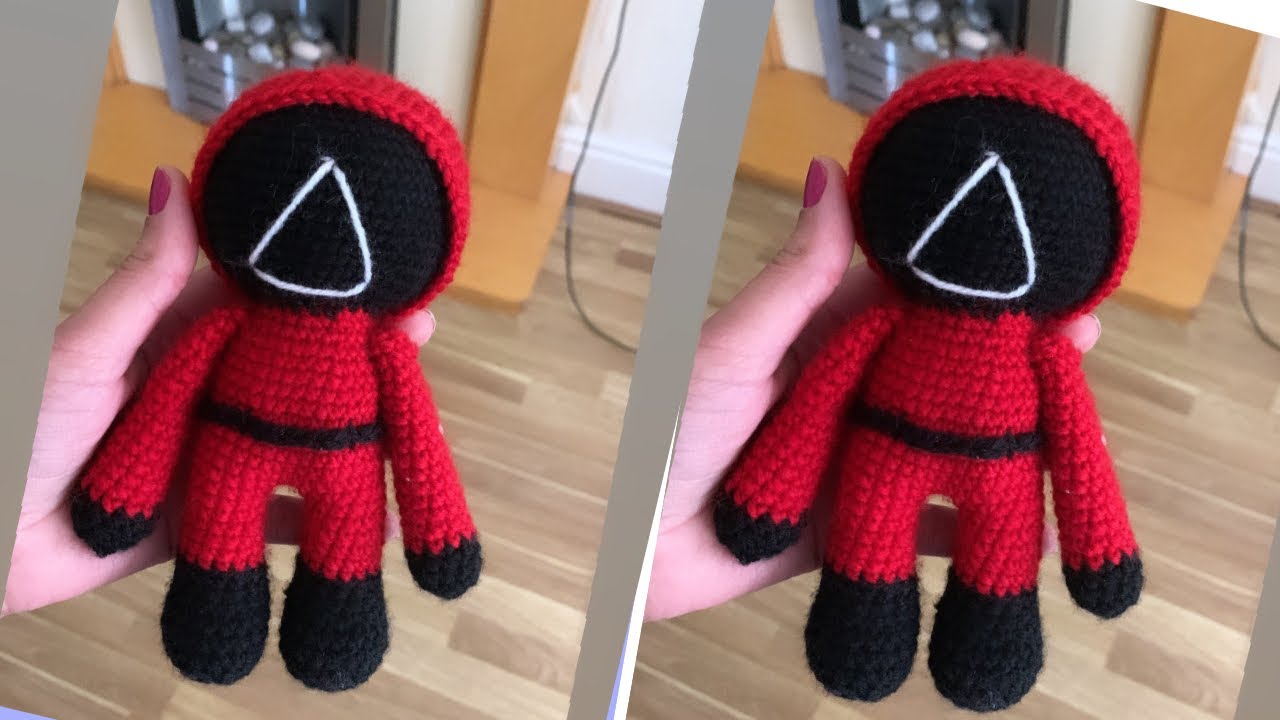 Supervisor Round 6 amigurumi/ Squid Game croche soldado El Juego del calamar/TUTORIAL español/ingles