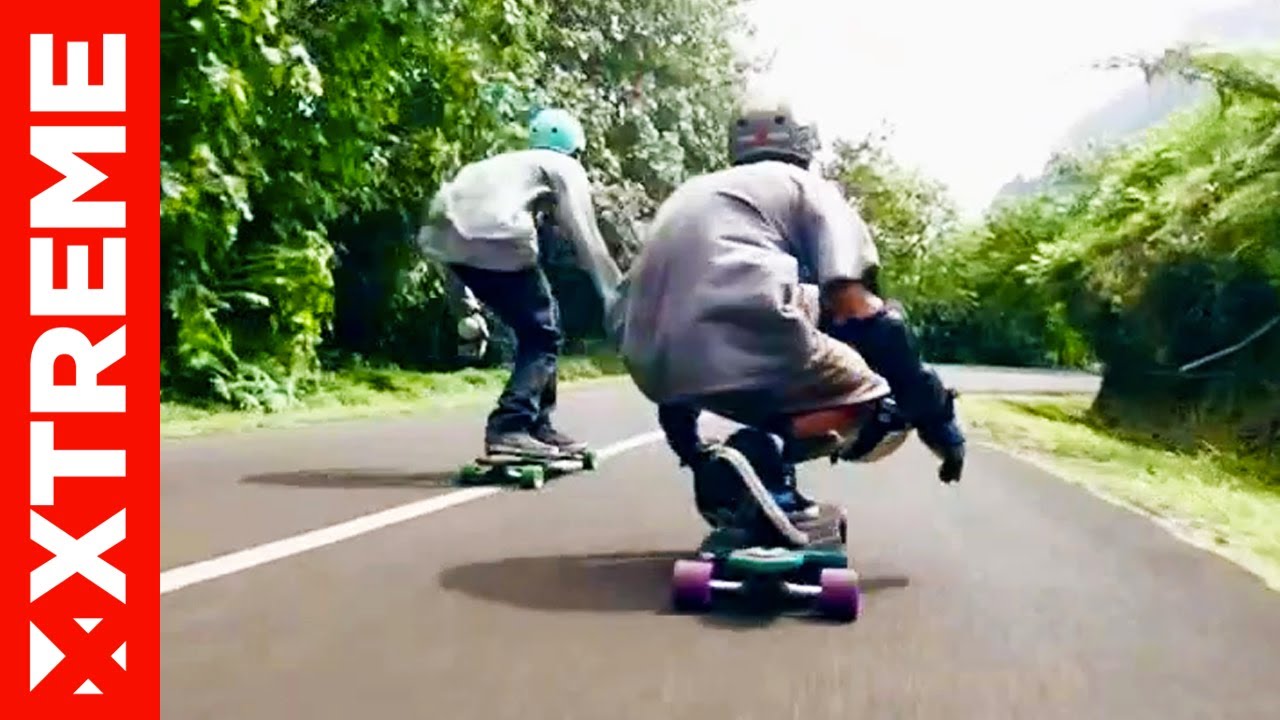 Longboard Skate Sur Les Routes De Tahiti