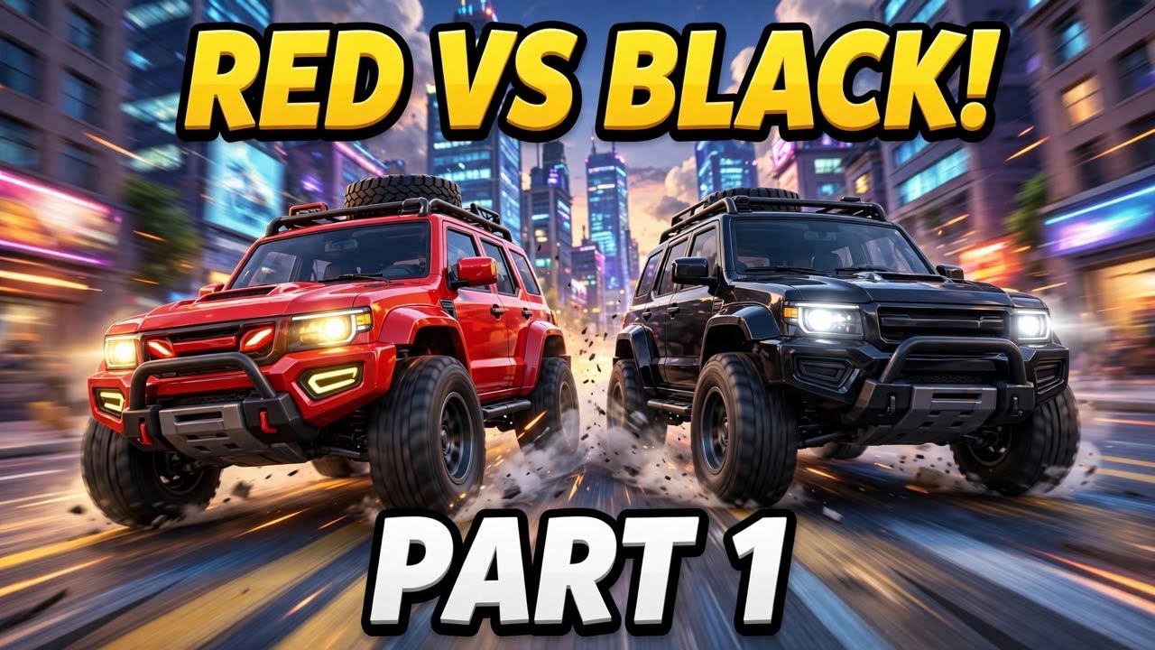Red vs Black Superhero Car Race - Epic City Challenge | 3D Driving Class Part 1