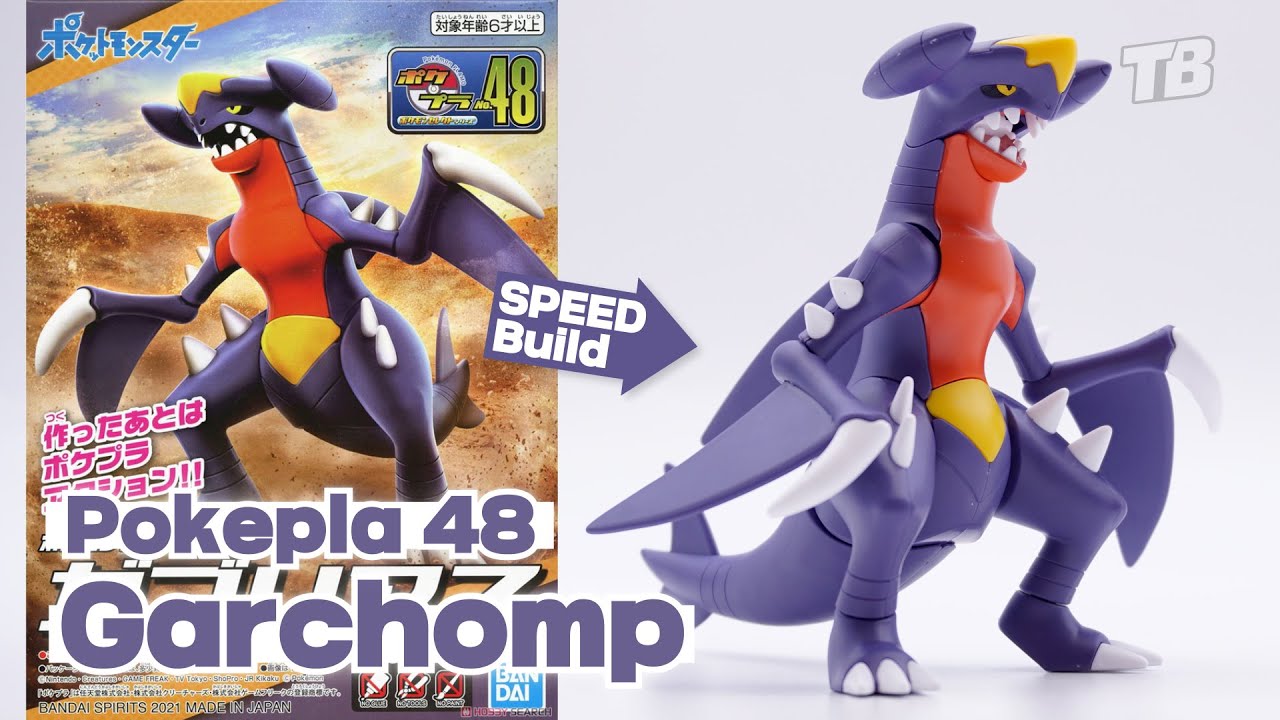 Pokemon Plamo Collection 48 Garchomp SPEED BUILD!