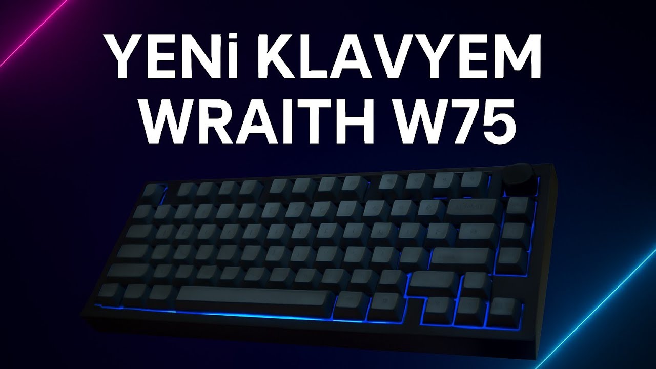 Wraith W75 V2 Klavye T&uuml;rk&ccedil;e version , coiled kablo ve siyah beyaz keycaps , inceliyoruz