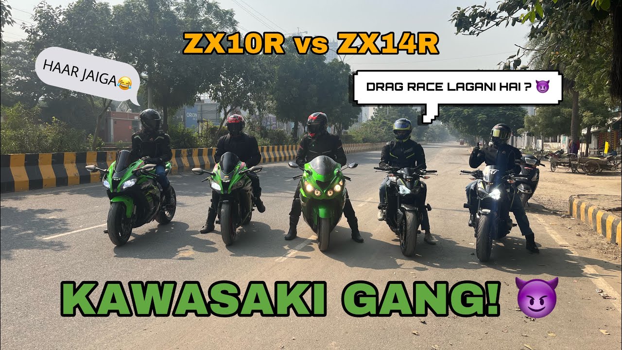 KAWASAKI ZX10R vs ZX14R 😈 | BUSA KILLER REVIEW❗️ WHEELIES HI WHEEILES 🫢😈