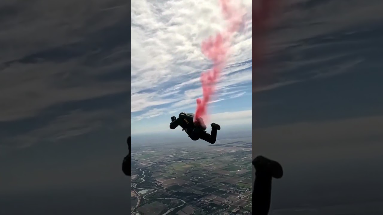Member of the U.S. Army Parachute Team Jumping 2025