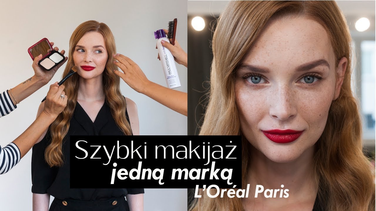 SZYBKI MAKIJAŻ JEDNĄ MARKĄ L’Oréal Paris | CZERWONE USTA