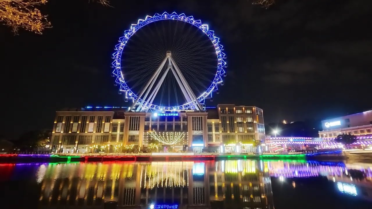 Zhongshan, evening walk at Sunwenxi Rd and Xingzhong Square, February 2026