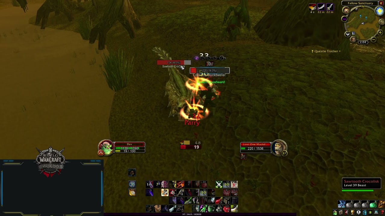 WOW HC Classic - Solo Galen's Escape Lv38 Rogue