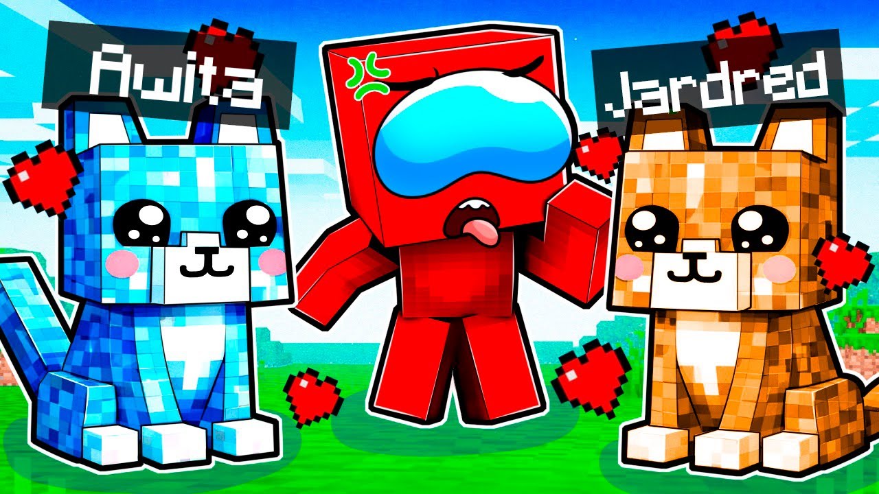 Awita y Jardred son GATOS BEBES en Minecraft!