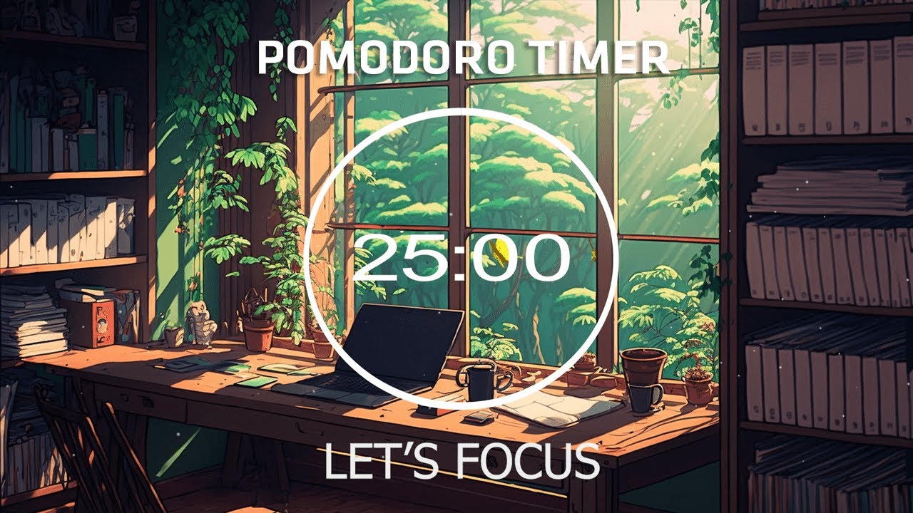 2-часовое исследование с Pomodoro 📚 Раннее утро в лесу 🌲 Lofi Mix + Bird Sounds / 4 x 25 мин.